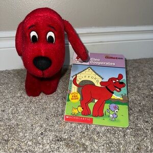 Aurora Clifford the Big Red Dog Plush 7" Standing Scholastic PBS Book Set